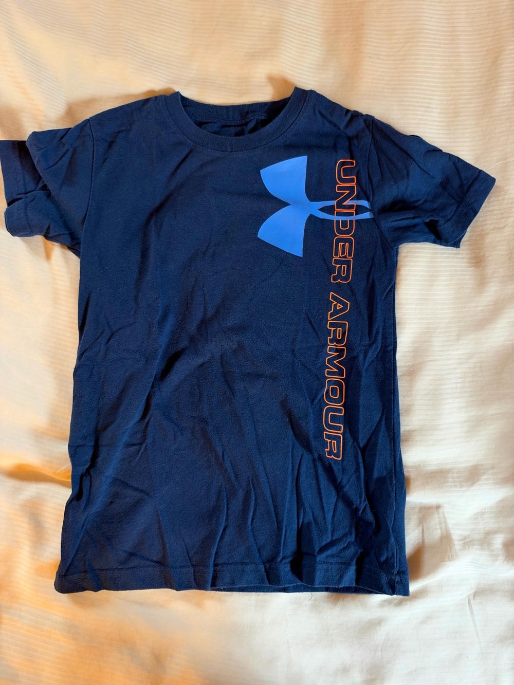 Under Armour Navy Blue Tee with Bright Blue Logo